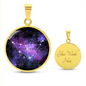 Capricorn Constellation - To My Love - Graphic Circle Necklace