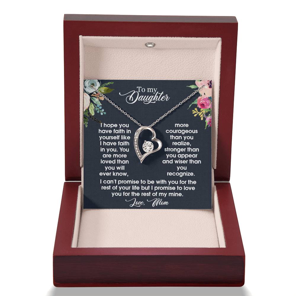 To My Daughter - Forever Love Necklace: Illuminate Your Affection