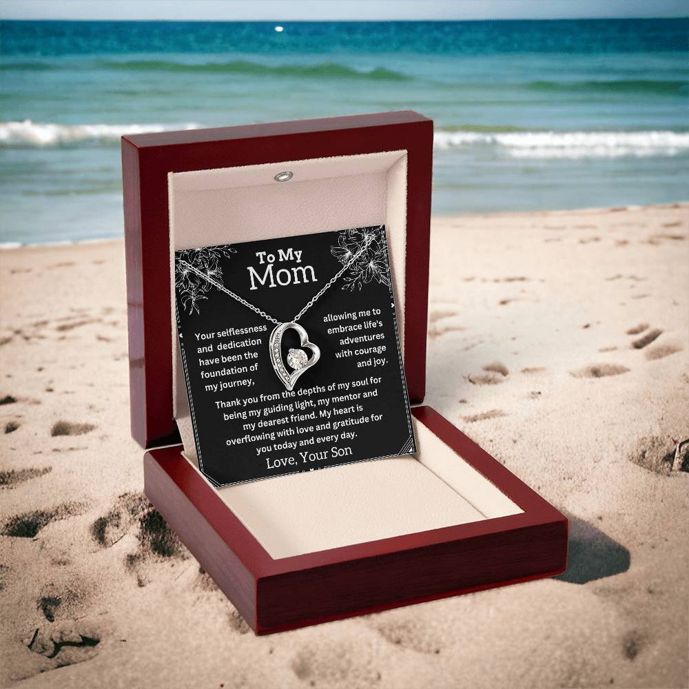 To My Mom - Guiding Light - Forever Love Necklace