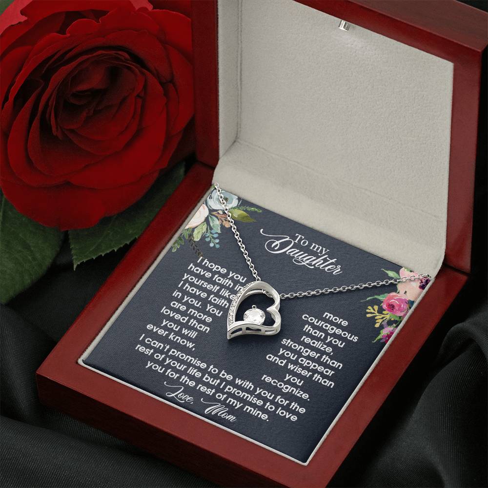 To My Daughter - Forever Love Necklace: Illuminate Your Affection