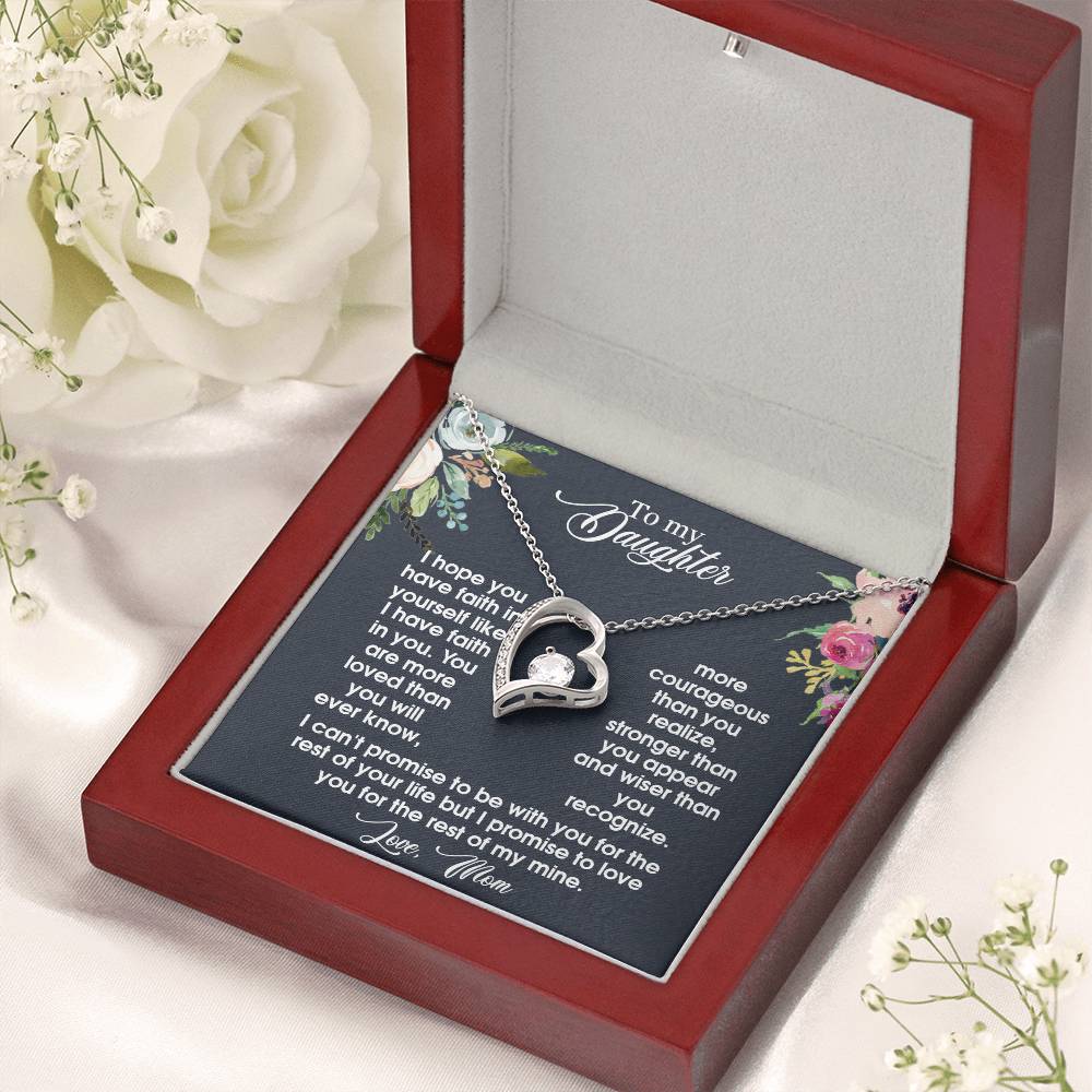 To My Daughter - Forever Love Necklace: Illuminate Your Affection
