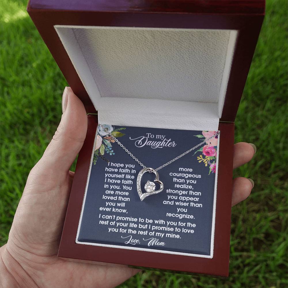 To My Daughter - Forever Love Necklace: Illuminate Your Affection