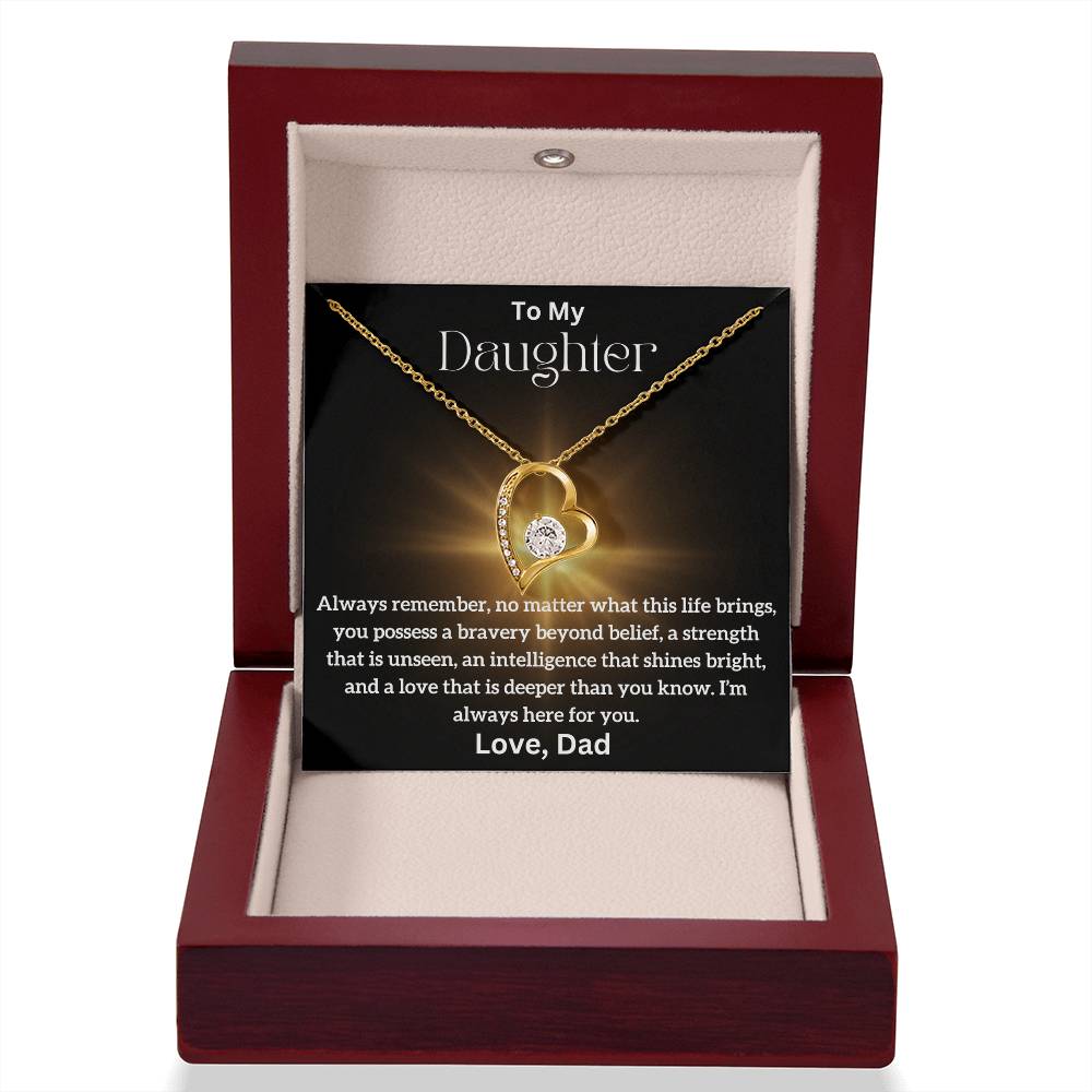 To My Daughter - Beyond Belief - Forever Love Necklace