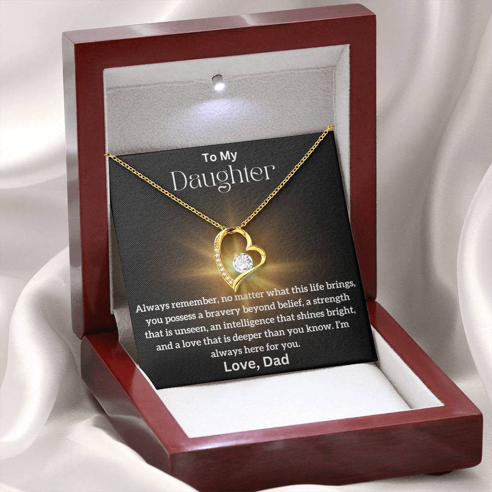 To My Daughter - Beyond Belief - Forever Love Necklace