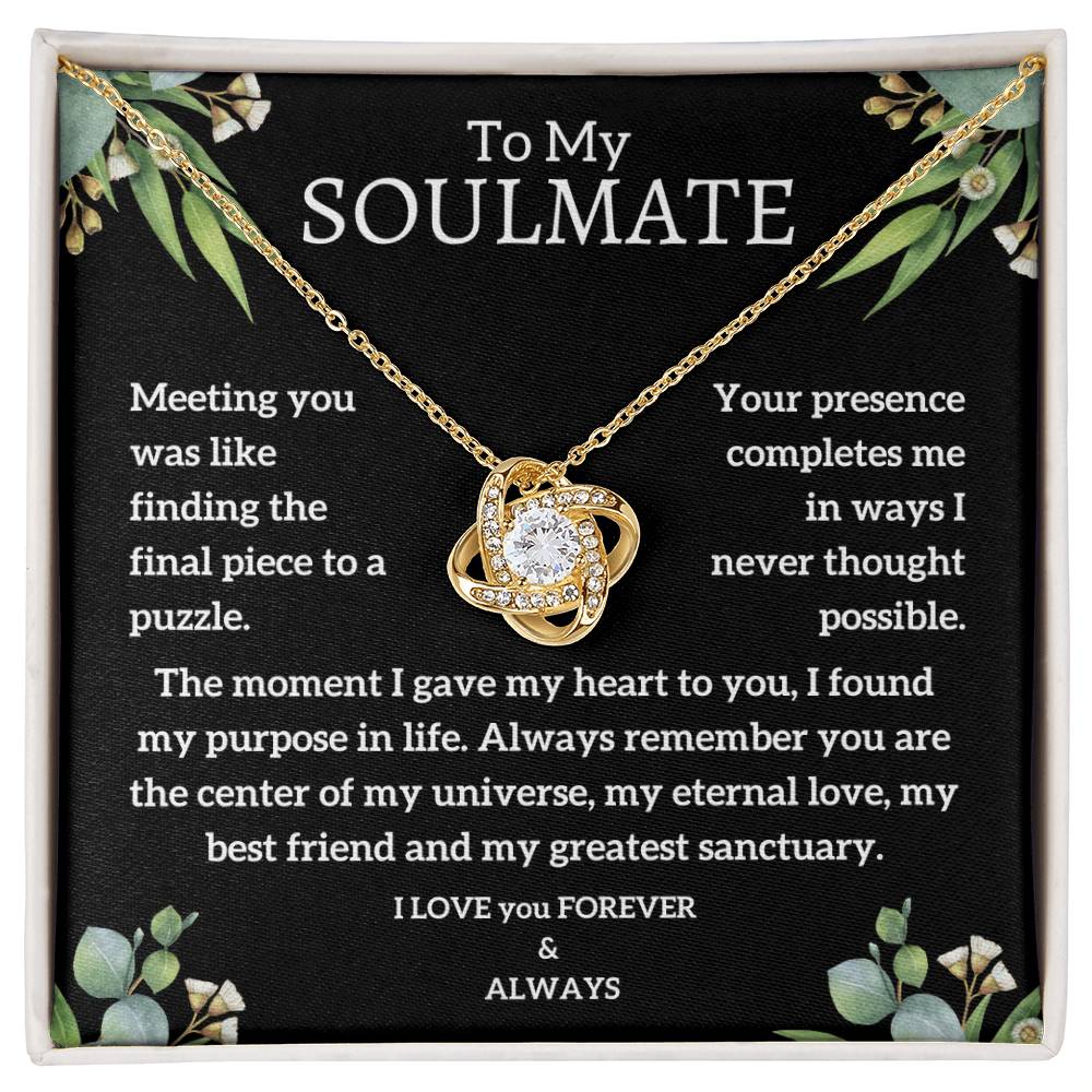 To My Wife - Center Of My Universe - Love Knot Necklace