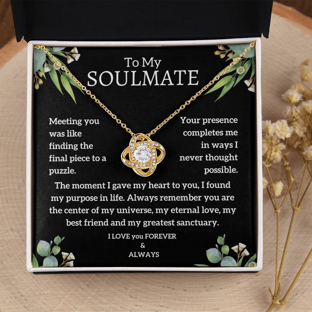 To My Wife - Center Of My Universe - Love Knot Necklace