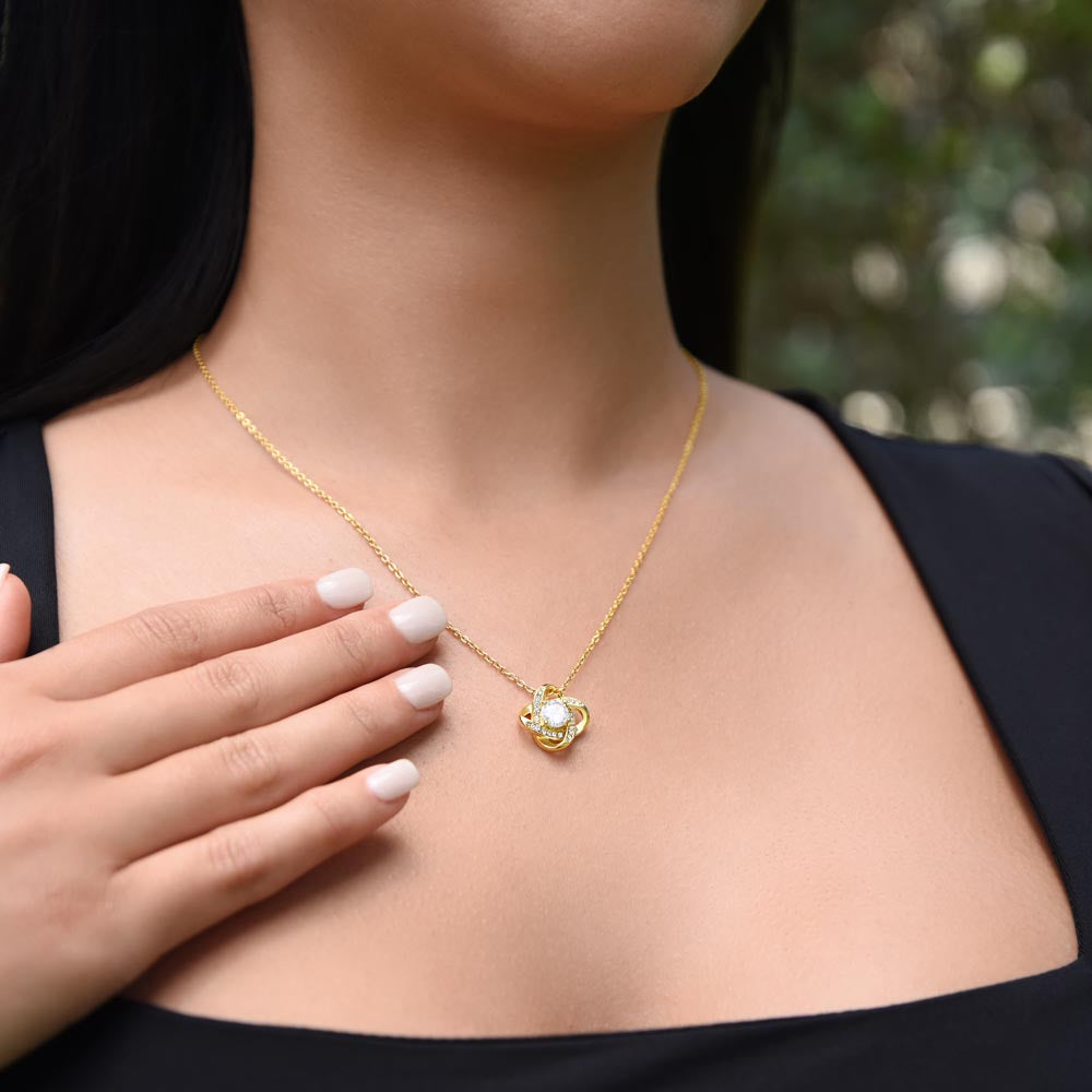 To My Wife - Center Of My Universe - Love Knot Necklace