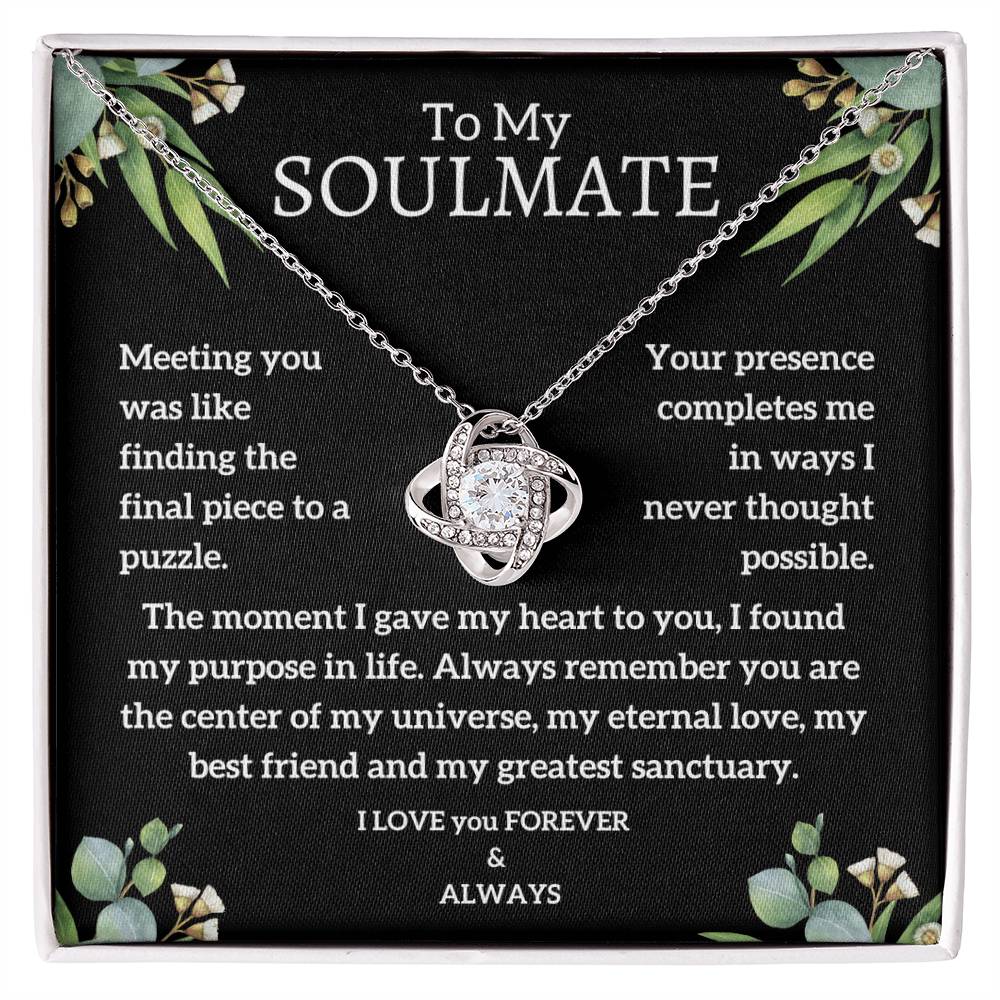 To My Wife - Center Of My Universe - Love Knot Necklace