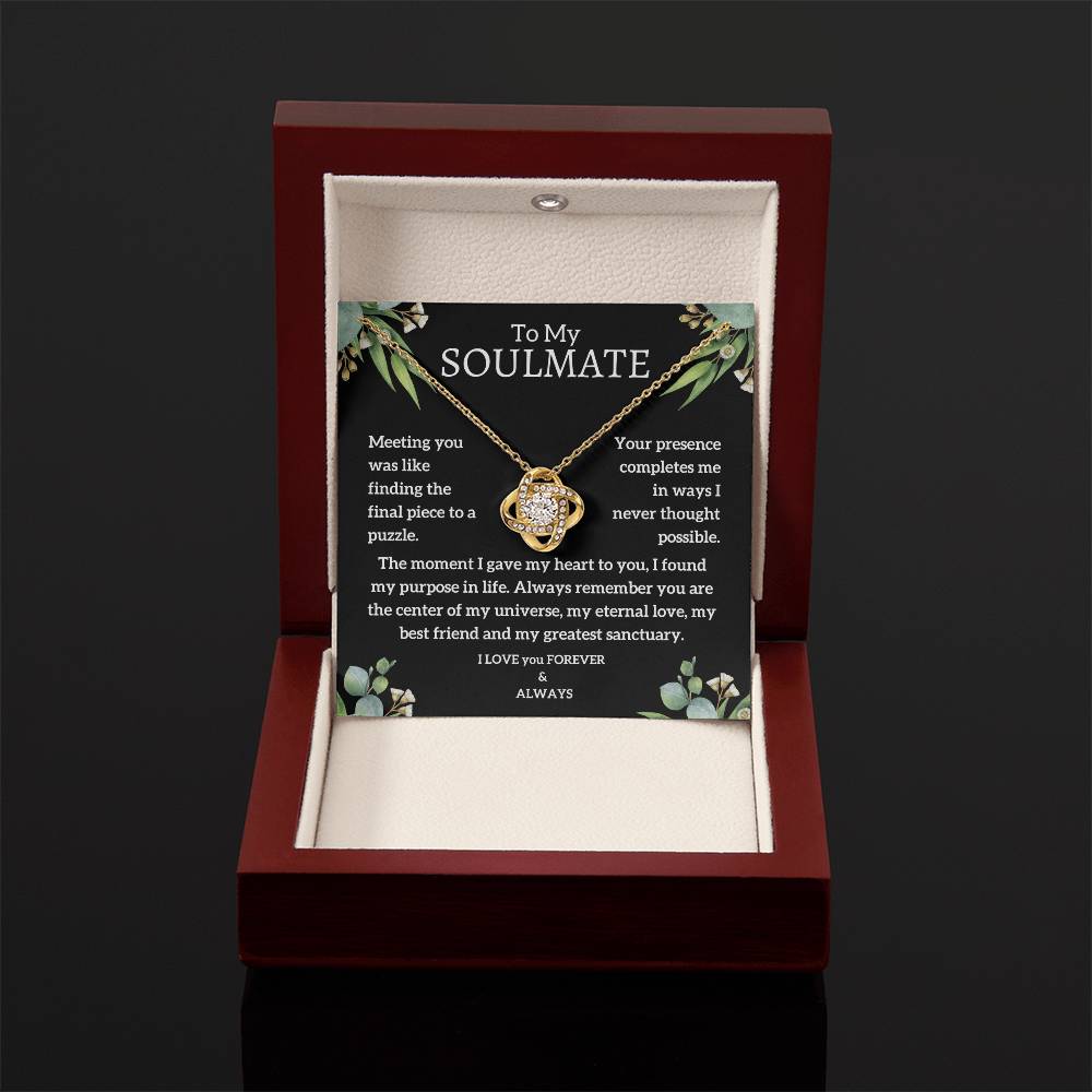 To My Wife - Center Of My Universe - Love Knot Necklace