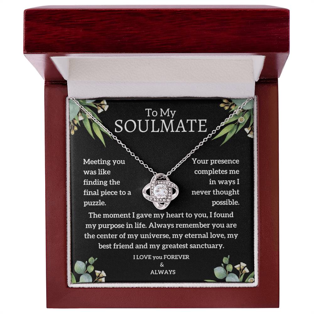 To My Wife - Center Of My Universe - Love Knot Necklace