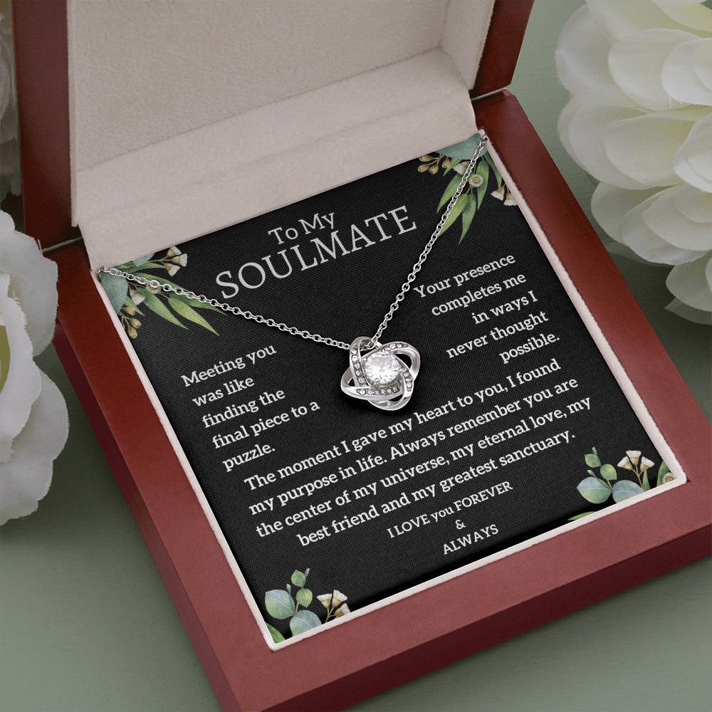 To My Wife - Center Of My Universe - Love Knot Necklace