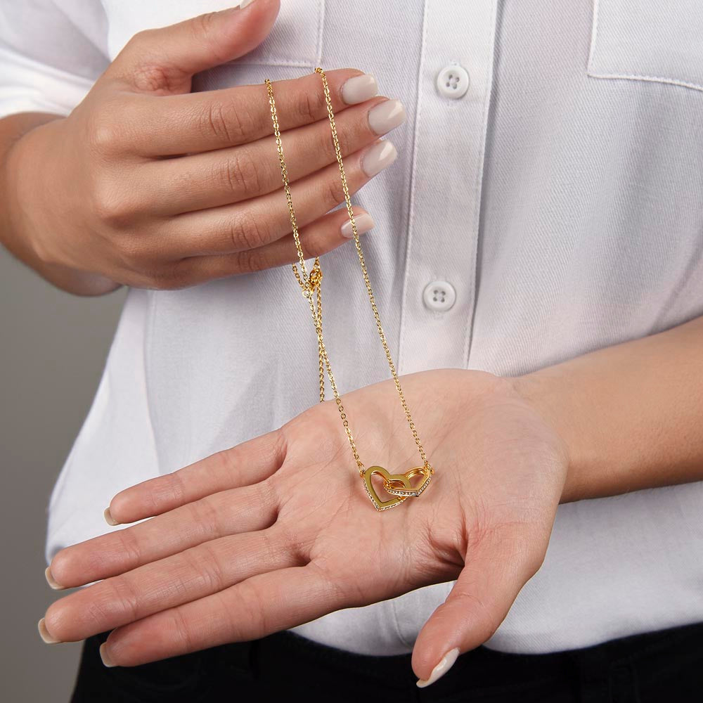 To My Best Friend - Your Strength - Interlocking Hearts Necklace.