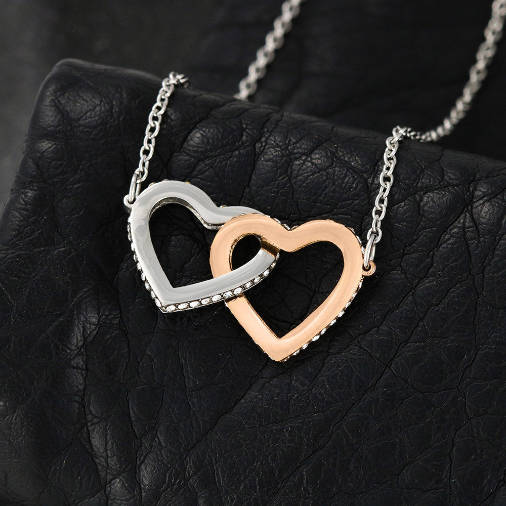 To My Best Friend - Your Strength - Interlocking Hearts Necklace.