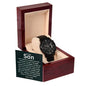 To My Son - Unstoppable - Black Chronograph Watch