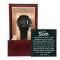 To My Son - Unstoppable - Black Chronograph Watch