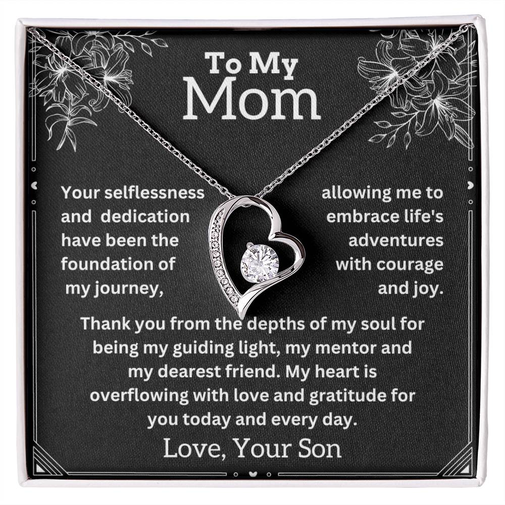 To My Mom - Guiding Light - Forever Love Necklace