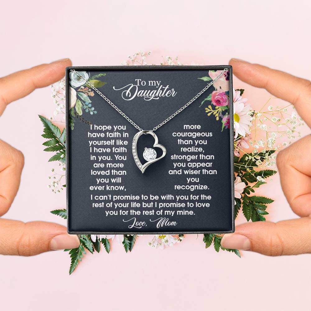 To My Daughter - Forever Love Necklace: Illuminate Your Affection