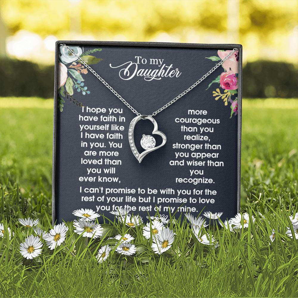 To My Daughter - Forever Love Necklace: Illuminate Your Affection