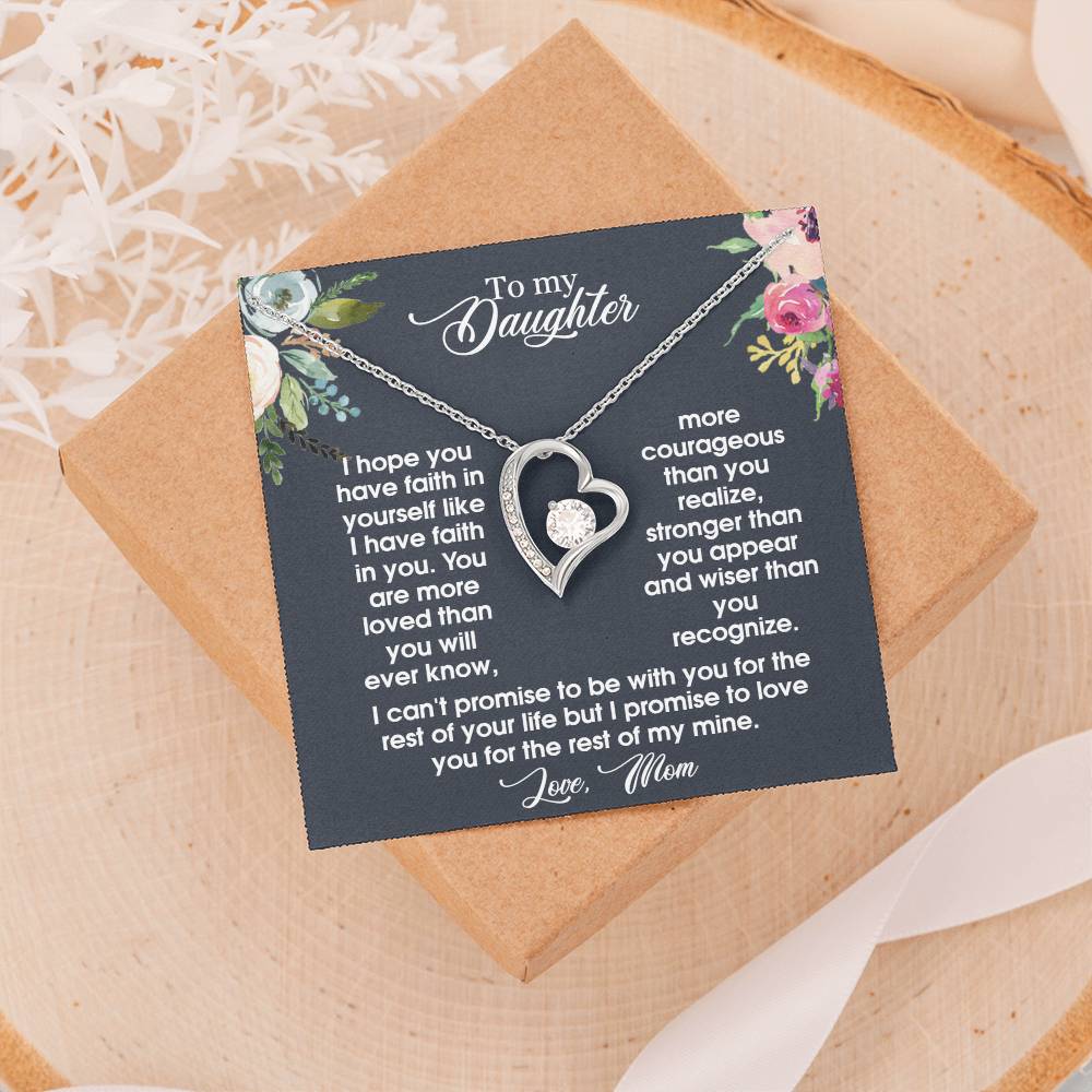 To My Daughter - Forever Love Necklace: Illuminate Your Affection