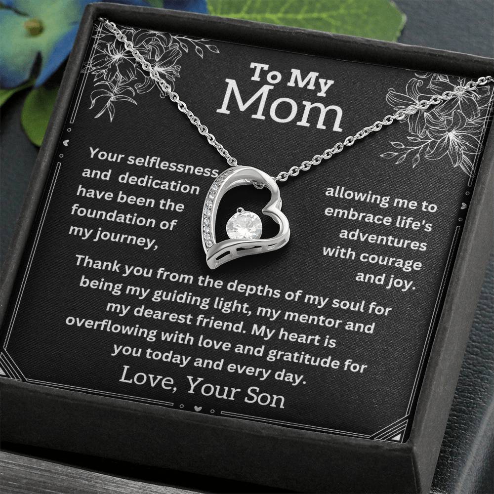 To My Mom - Guiding Light - Forever Love Necklace