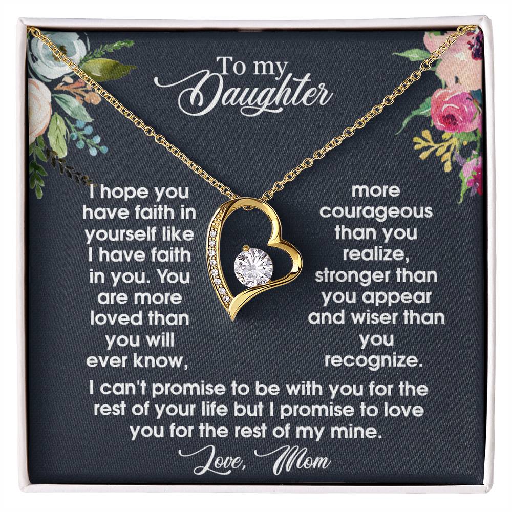 To My Daughter - Forever Love Necklace: Illuminate Your Affection