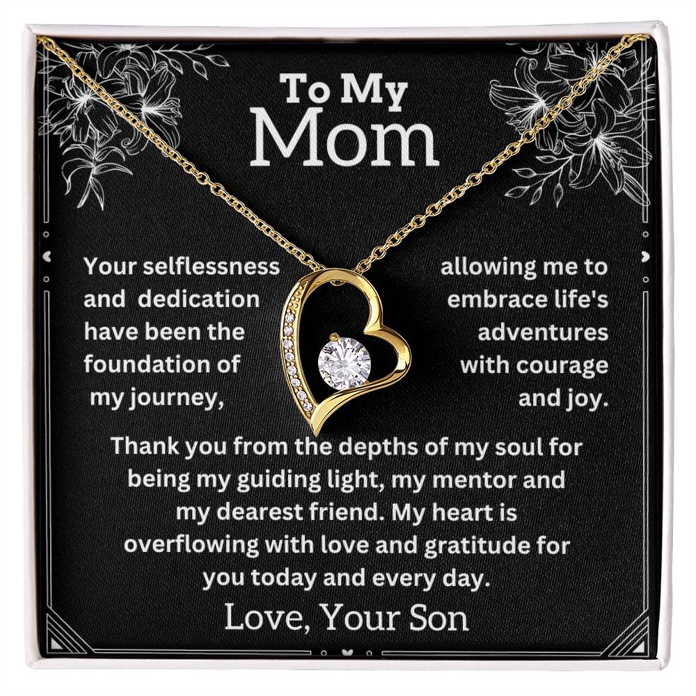 To My Mom - Guiding Light - Forever Love Necklace