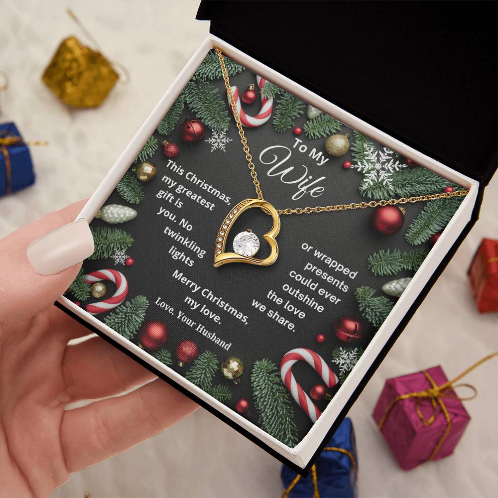 CHRISTMAS SPECIAL - To My Wife - Forever Love Necklace