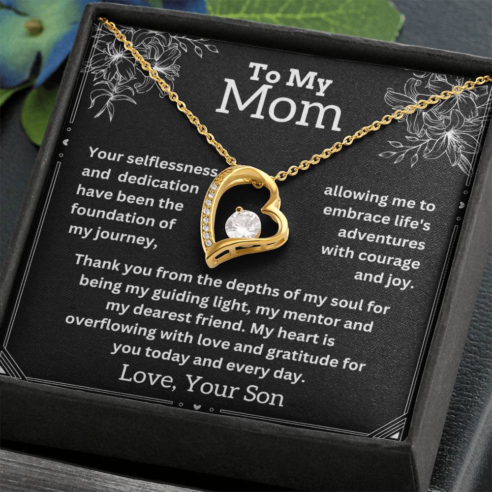To My Mom - Guiding Light - Forever Love Necklace
