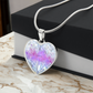 Galaxy & Diamond Inspired - To My Love -  Graphic Heart Necklace