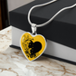 Love Heart & Butterflies - To My Love - Graphic Heart Necklace