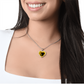 Love Heart & Butterflies - To My Love - Graphic Heart Necklace