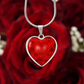 Love Heart & Roses - To My Love - Graphic Heart Necklace