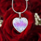 Galaxy & Diamond Inspired - To My Love -  Graphic Heart Necklace