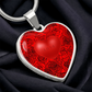 Love Heart & Roses - To My Love - Graphic Heart Necklace