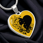 Love Heart & Butterflies - To My Love - Graphic Heart Necklace
