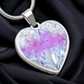 Galaxy & Diamond Inspired - To My Love -  Graphic Heart Necklace