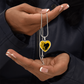 Love Heart & Butterflies - To My Love - Graphic Heart Necklace