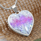 Galaxy & Diamond Inspired - To My Love -  Graphic Heart Necklace