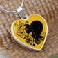 Love Heart & Butterflies - To My Love - Graphic Heart Necklace