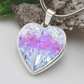 Galaxy & Diamond Inspired - To My Love -  Graphic Heart Necklace