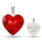 Love Heart & Roses - To My Love - Graphic Heart Necklace