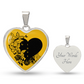 Love Heart & Butterflies - To My Love - Graphic Heart Necklace