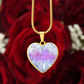 Galaxy & Diamond Inspired - To My Love -  Graphic Heart Necklace