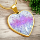 Galaxy & Diamond Inspired - To My Love -  Graphic Heart Necklace