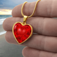 Love Heart & Roses - To My Love - Graphic Heart Necklace