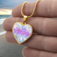 Galaxy & Diamond Inspired - To My Love -  Graphic Heart Necklace