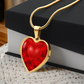 Love Heart & Roses - To My Love - Graphic Heart Necklace