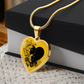 Love Heart & Butterflies - To My Love - Graphic Heart Necklace
