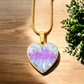 Galaxy & Diamond Inspired - To My Love -  Graphic Heart Necklace