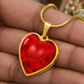 Love Heart & Roses - To My Love - Graphic Heart Necklace
